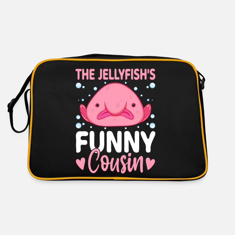 Lustiger Blobfisch Meerestier Retro Tasche