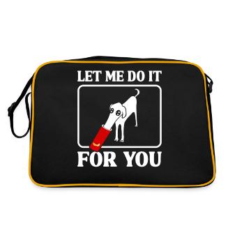 Funny Borzoi Dog Meme - Retro Bag - black/gold - Back
