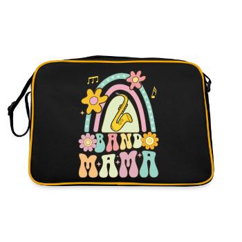 Groovy Saxophone Mom Saxophonist - Retro Bag - black/gold - Back