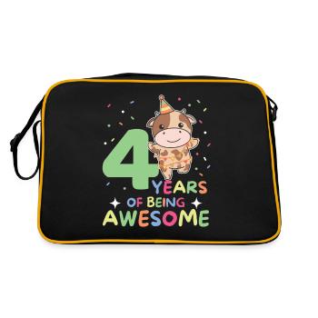 Vache pour les enfants de 4 ans - Sac Retro - noir/or - Dos