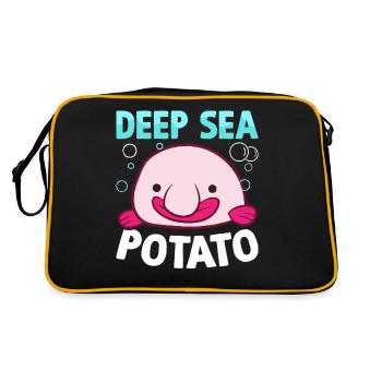 Drôle de poisson-mouche créature marine - Sac Retro - noir/or - Dos