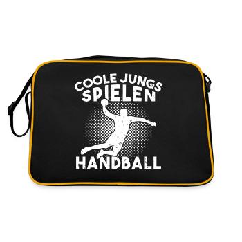 Des gars cool qui jouent au handball handball - Sac Retro - noir/or - Dos