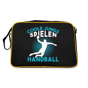 Des gars cool qui jouent au handball handball - Sac Retro - noir/or - Dos