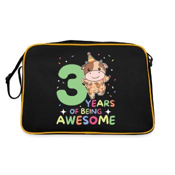 Vache pour les enfants de 3 ans - Sac Retro - noir/or - Dos