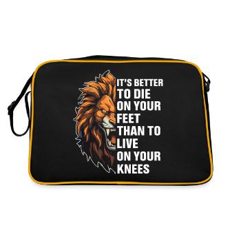 Funny Men Wolf - Retro Bag - black/gold - Back