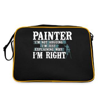 House Painter Decorator Painter - Retro Tasche - Schwarz/Gold - Hinten