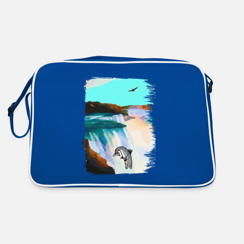 Fish Pike Jump Float Swim Fish Retro Bag