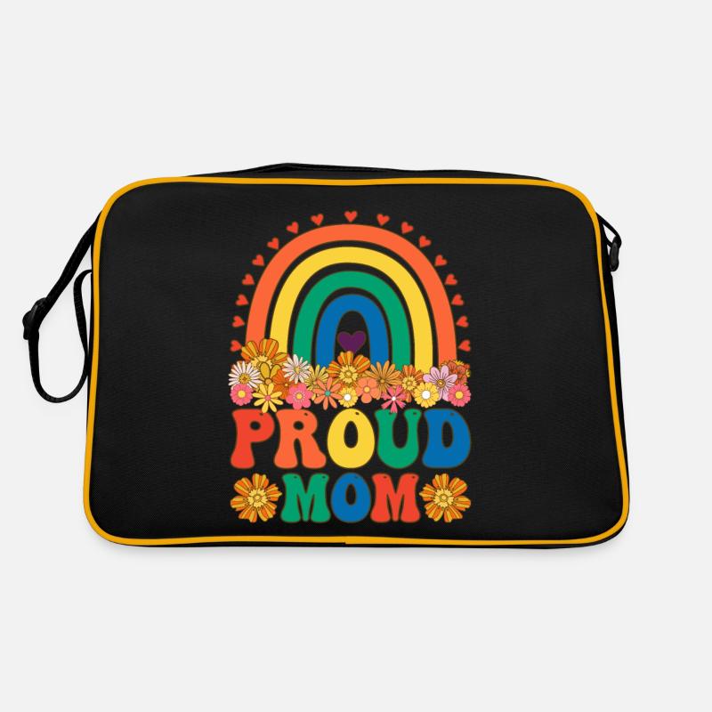 Groovy LGBTQ-Mutter - Retro Tasche - Schwarz/Gold