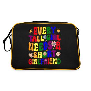 Filles lesbiennes LGBTQ - Sac Retro - noir/or - Dos
