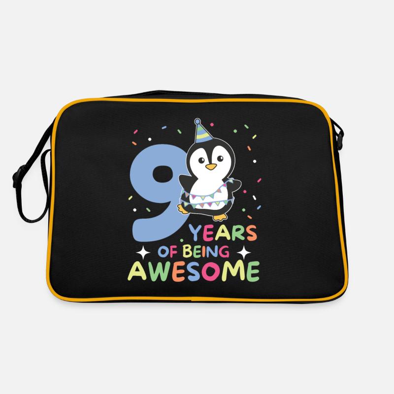 Pingouin pour les enfants de 9 ans - Sac Retro - noir/or