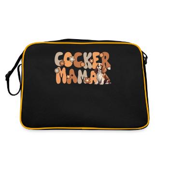 Cocker Épagneul Groovy Cocker Maman - Sac Retro - noir/or - Dos