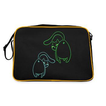 Chats, Chat, Animaux domestiques, Enfants, Animaux de compagnie, Chatons - Sac Retro - noir/or - Dos