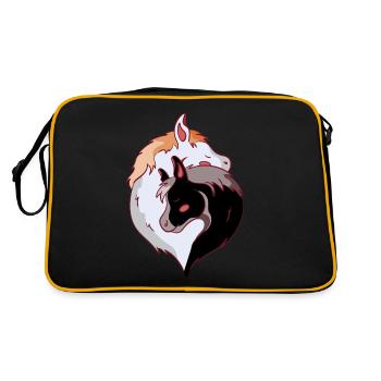 Horses, Horse, Horse, Pony, Mare, Foal, Rider, Ross - Retro Bag - black/gold - Back