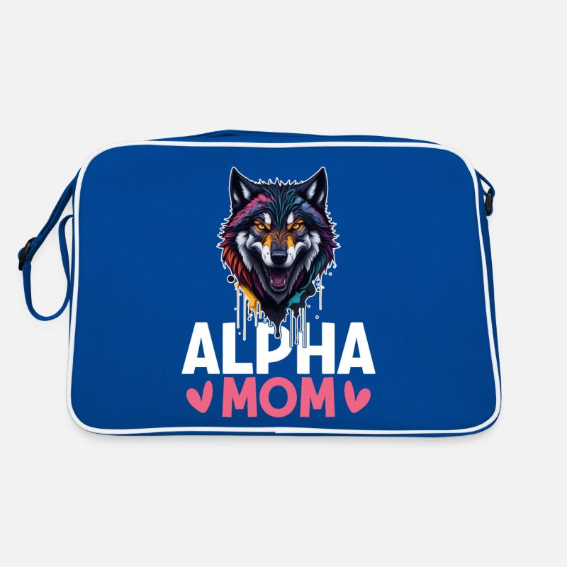 Weiblicher Alpha-Wolf Retro Tasche