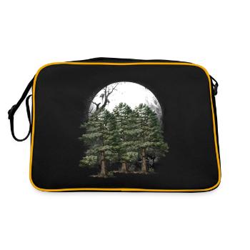 Dark, Wilderness, Nature, Forest, Flora, Horror, Occult, Tree - Retro Bag - black/gold - Back