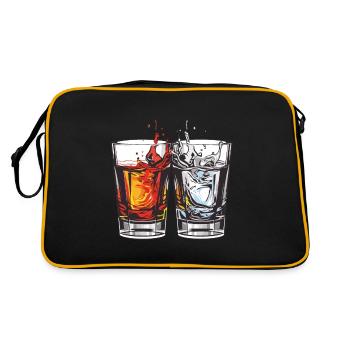 Verre à tequila - Sac Retro - noir/or - Dos
