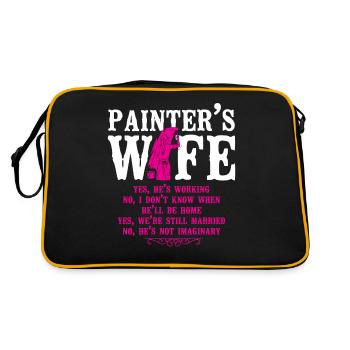 Femme peintre décoratrice en bâtiment - Sac Retro - noir/or - Dos