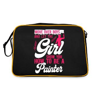 Peintre en bâtiment Décorateur Femme - Sac Retro - noir/or - Dos