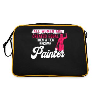 Peintre en bâtiment Décorateur Femme - Sac Retro - noir/or - Dos
