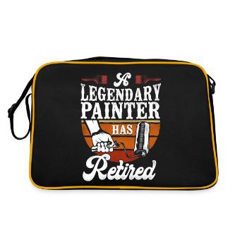 Retraite de Peintre Décorateur en bâtiment - Sac Retro - noir/or - Dos