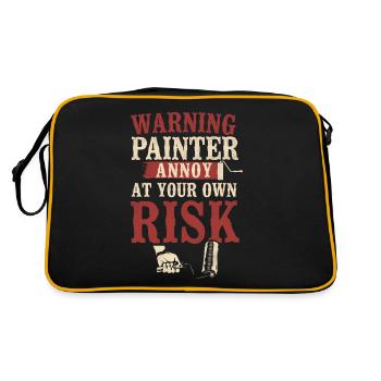 Avertissement de peintre en bâtiment décorateur - Sac Retro - noir/or - Dos