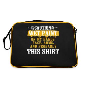 Attention au peintre décorateur en bâtiment - Sac Retro - noir/or - Dos