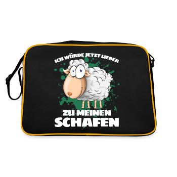 JE PRÉFÉRERAIS ALLER VERS MES BREBIS MAINTENANT - Sac Retro - noir/or - Dos