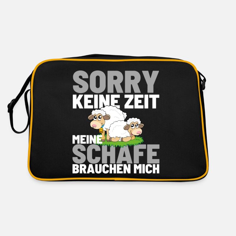 MEINE SCHAFE BRAUCHEN MICH Lustiger Schaf Schäfer Retro Tasche