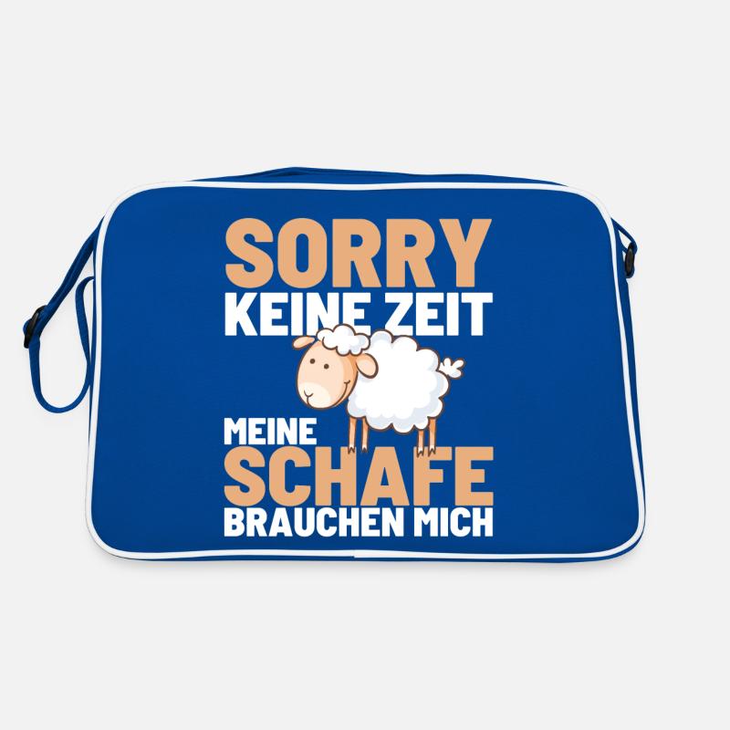 MEINE SCHAFE BRAUCHEN MICH Lustiger Schaf Schäfer Retro Tasche