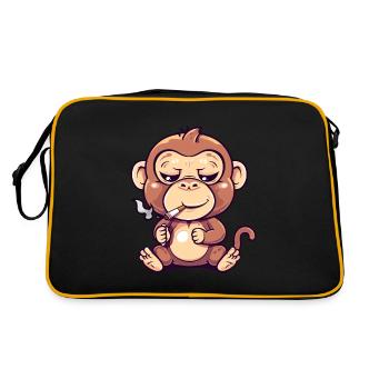 Monkey Smoker Fumer Joint - Sac Retro - noir/or - Dos