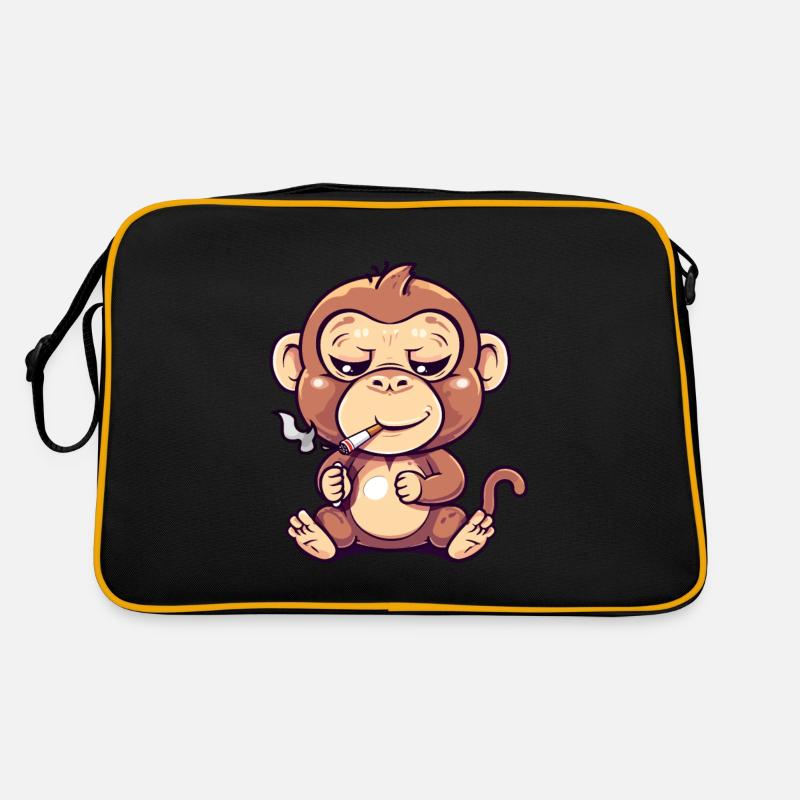 Affe Raucher Smoke Joint Retro Tasche