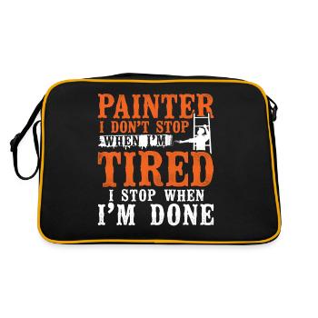 House Painter Decorator Painter I - Retro Tasche - Schwarz/Gold - Hinten