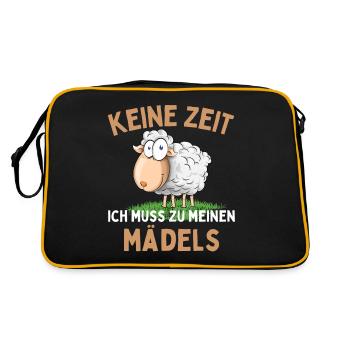 Il faut que j’aille voir mes filles ! Drôle de berger de mouton - Sac Retro - noir/or - Dos