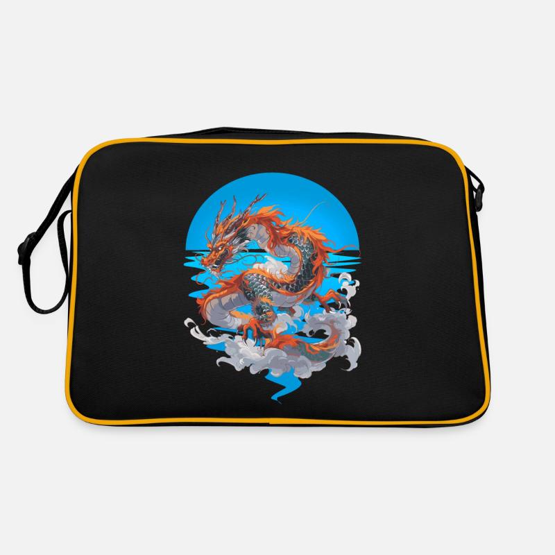Dragon, Feu, Eau, Océan, Créature Mythique, Fantaisie Sac Retro