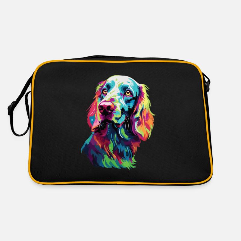 Wasserfarben Farbenfroher English Setter Retro Tasche