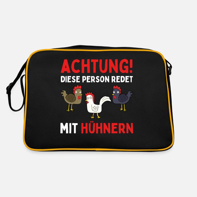 ATTENTION, I'M TALKING TO CHICKENS! Funny Chicken Egg Retro Bag