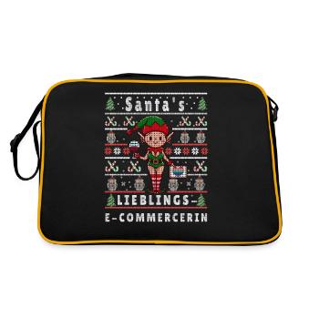 Noël moche : l’e-commerçant préféré du Père Noël - Sac Retro - noir/or - Dos