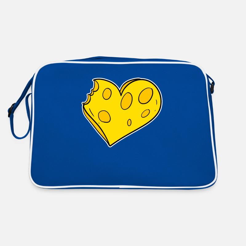 Käse Herz Retro Tasche