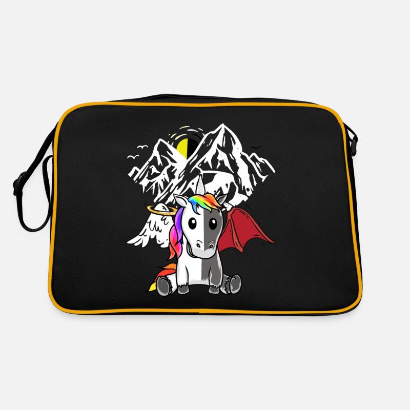 Einhorn Dämon Engel Teufel Satanisch Fabeltier Retro Tasche