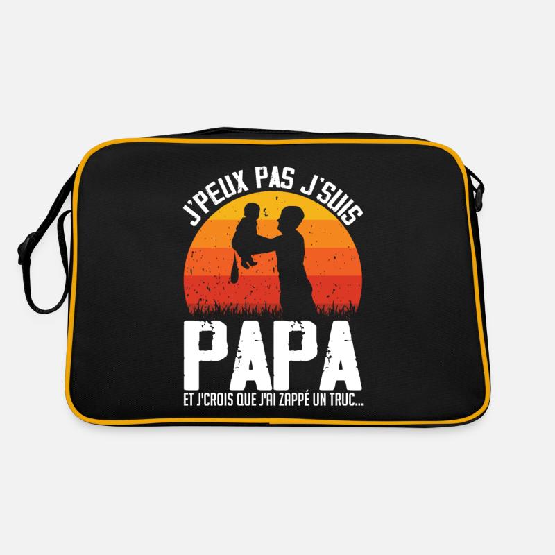 Ich kann nicht, ich bin Papa (Windel) Retro Tasche