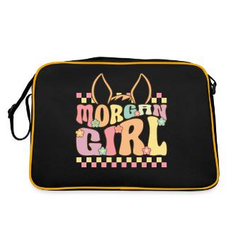 Horse Girl Femme Cavalier D’équitation - Sac Retro - noir/or - Dos