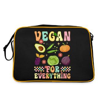 Groovy Plant-Based Diet Veganism - Retro Bag - black/gold - Back