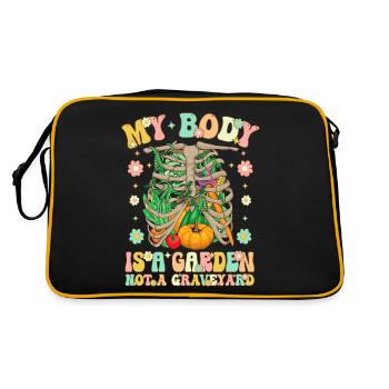 Groovy Vegan Plant-Based Diet - Retro Bag - black/gold - Back