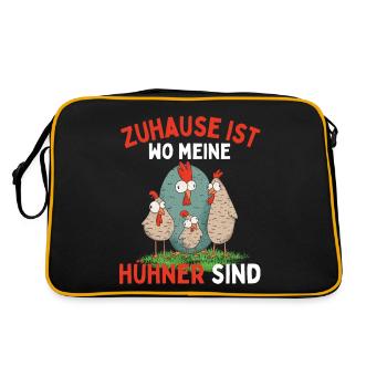 I JUST LIKE CHICKENS! OK? Funny Chickens - Retro Bag - black/gold - Back