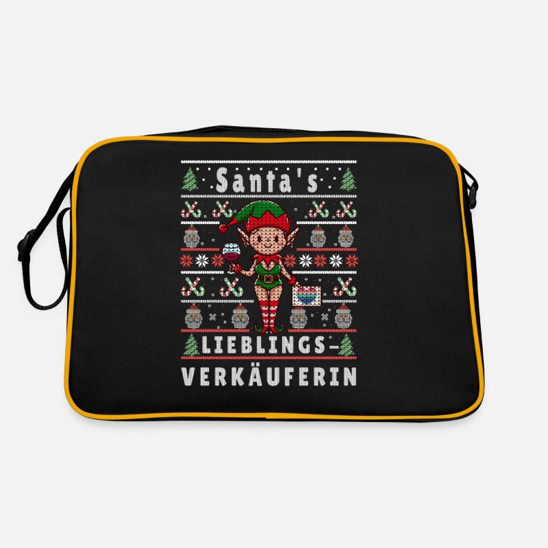 Noël moche LA VENDEUSE PRÉFÉRÉE DU PÈRE NOËL Sac Retro