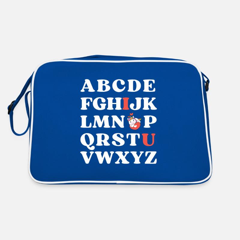 ABC Je t’aime enfants Licorne Saint-Valentin Sac Retro