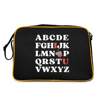 ABC Je t’aime Enfants Éléphant Saint Valentin - Sac Retro - noir/or - Dos