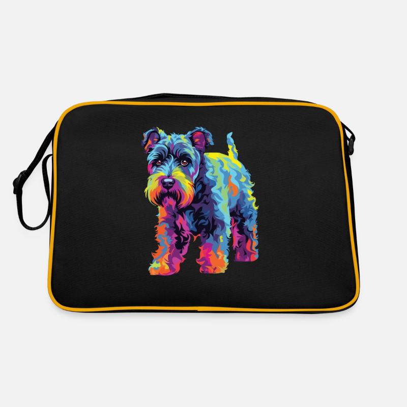 Aquarelle colorée Kerry Blue Terrier Sac Retro