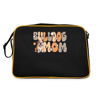 Bouledogue anglais Groovy Maman bouledogue anglais - Sac Retro - noir/or - Dos