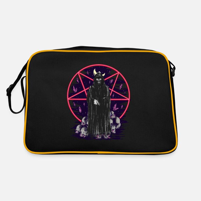 Tod Monster Horror Fantasy Dämon Tod Halloween Retro Tasche